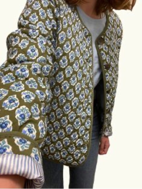 J. Crew Jackets & Blazers - J.CREW Quilted Floral Button Jacket sz. S